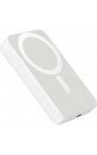 Beyaz mini MagSafe uyumlu 5000 mAh wireless promosyon powerbank